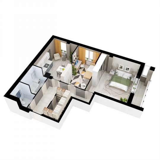 2-к. квартира, 69 м², 7/16 эт.