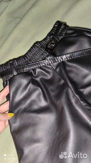 Брюки кожаные для девочки