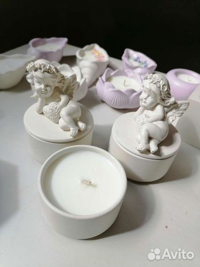 Ароматические свечи из гипса