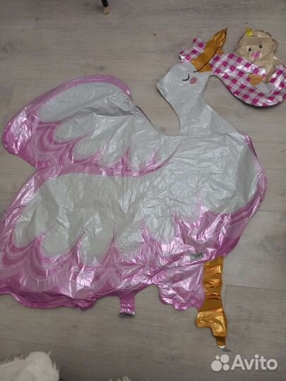 Шар фольголированый аист