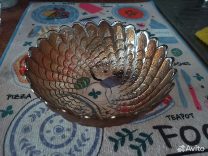 Салатница цветное стекло