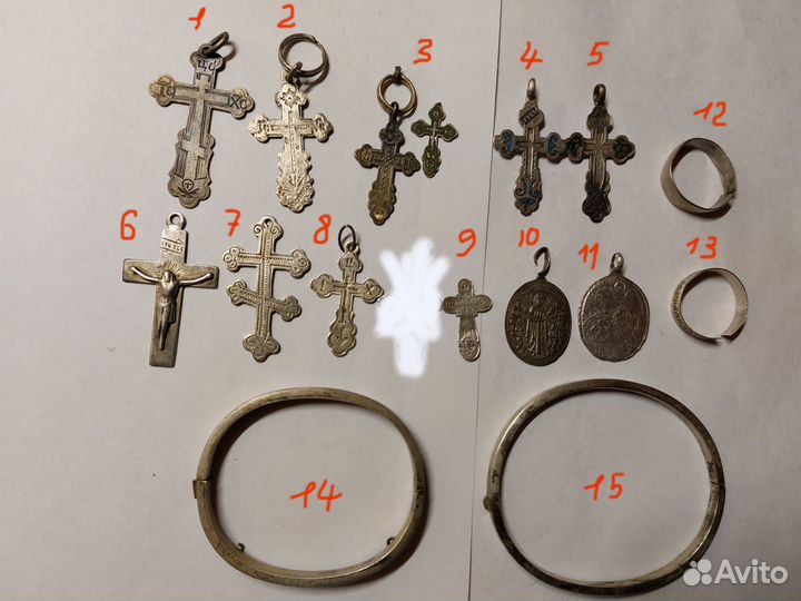 Крестики на 84пр. (именник на 1878г) и др