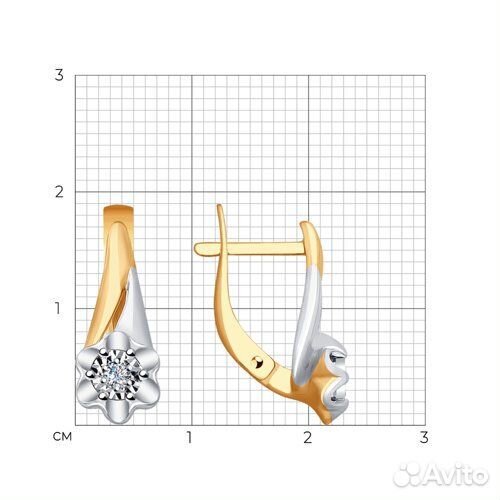 Серьги Diamant из золота, 51-220-00018-1