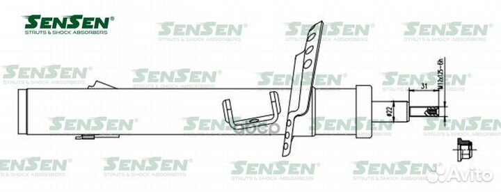 Амортизатор ford galaxy перед.лев. 42141594 Sensen