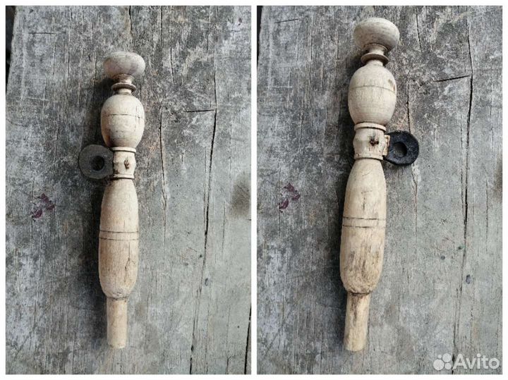 Детали к прялке, старинные