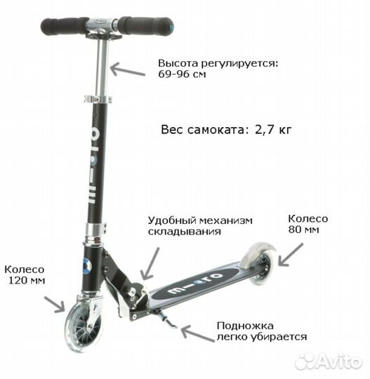 Детский самокат Micro Sprite