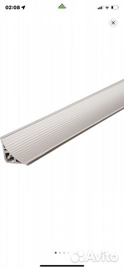 Плинтус для столешницы 3.05 м алюминий цвет серый