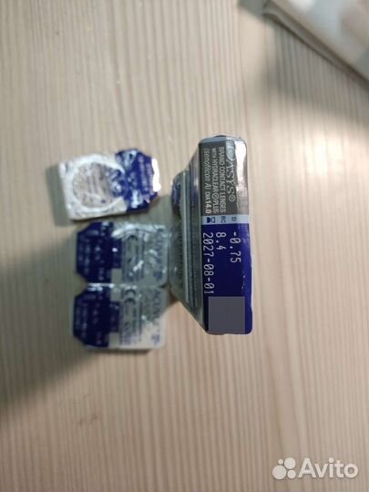 Линзы контактные -0. 75