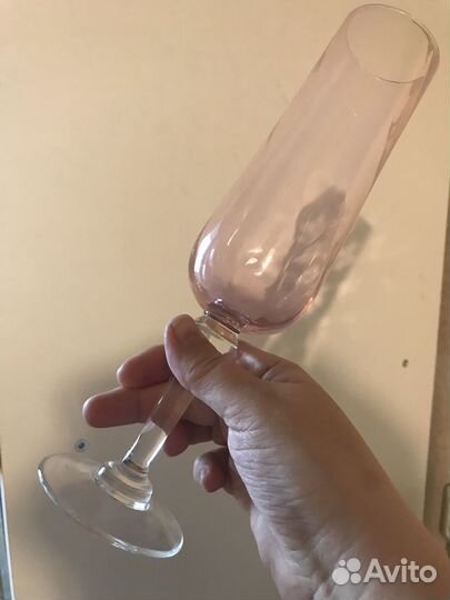 Фужеры розовые IKEA икеа 2 шт