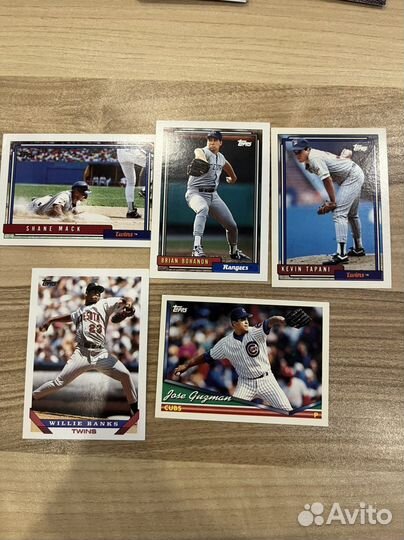 Уникальные карточки бейсбол Topps 1986-2017