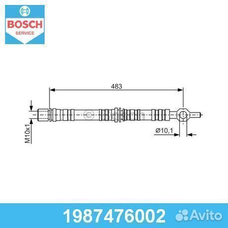 Тормозной шланг 1987476002 bosch