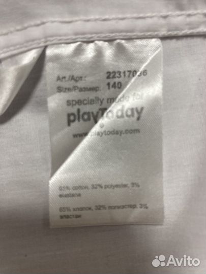 Рубашка playtoday 140