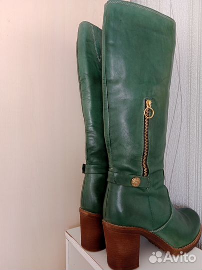 Сапожки зимние зелёные 40 размер бронь