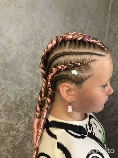 Брейды с канекалоном, узорные брейды, косички
