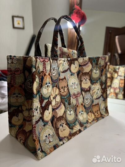 Сумка тоут из гобелена