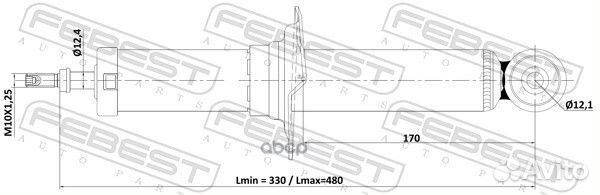 Амортизатор задний GAS.twin tube 08110002R Febest