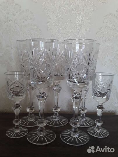 Фужеры и рюмки хрустальные Презент