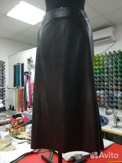 Юбка из экокожи макси