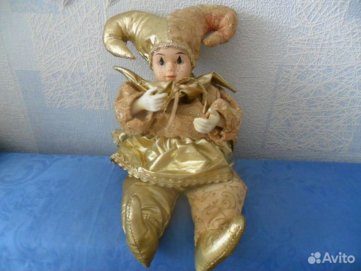 Музыкальный заводной клоун. 28 см. Красивый