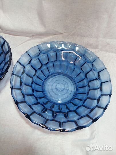 Салатники синее стекло