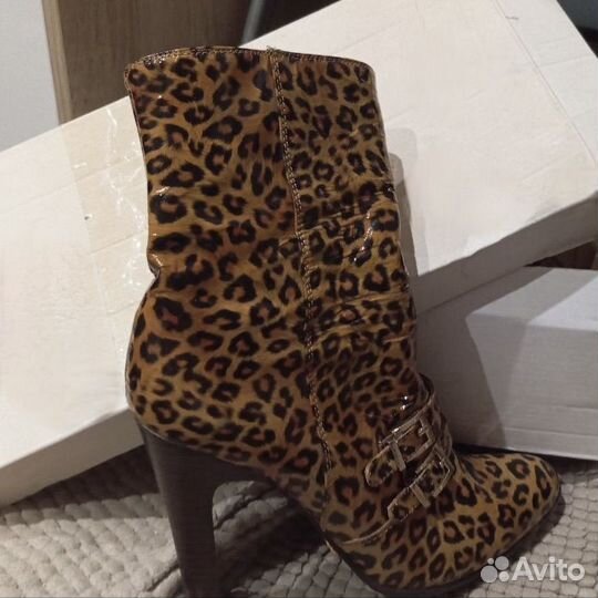 Ботинки леопардовые демисезонные