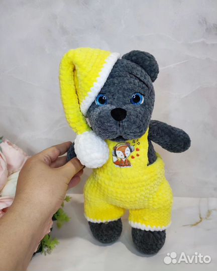 Вязаные игрушки ручной работы мишка