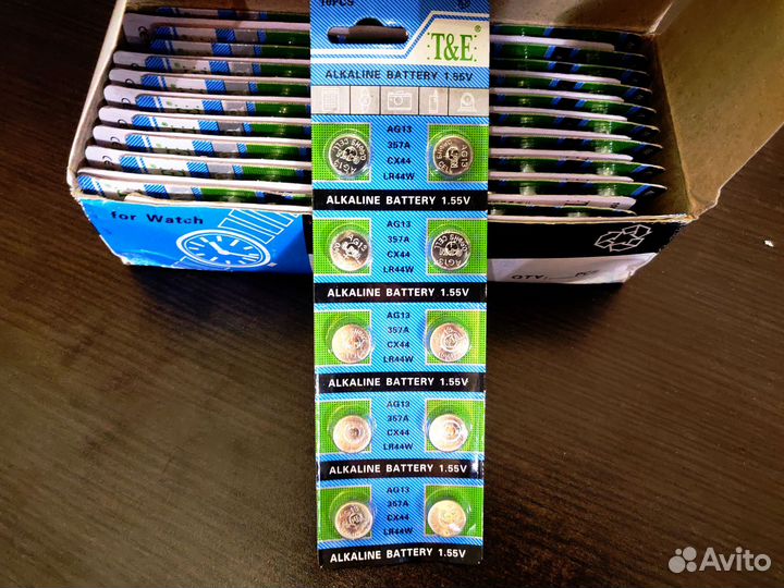 Батарейки 1,55 В. AG13 357A CX44 LR44W