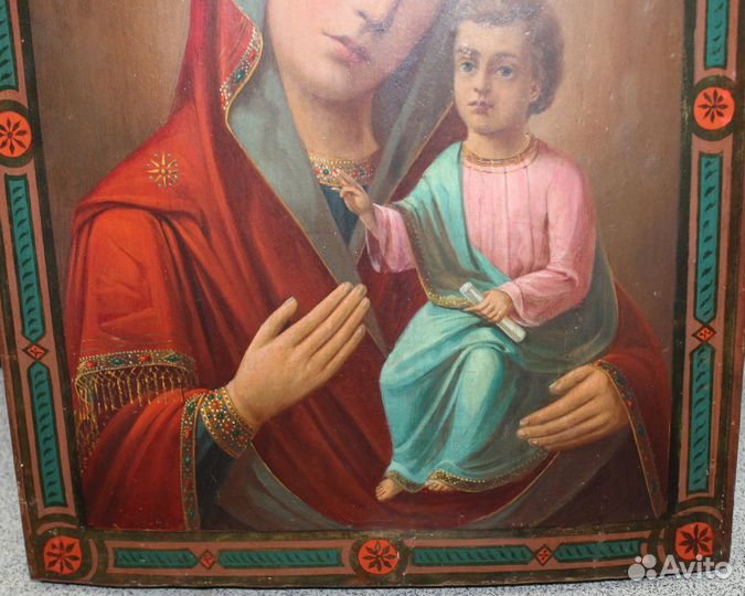 Икона Тихвинская Пресвятая Богородица Серебро