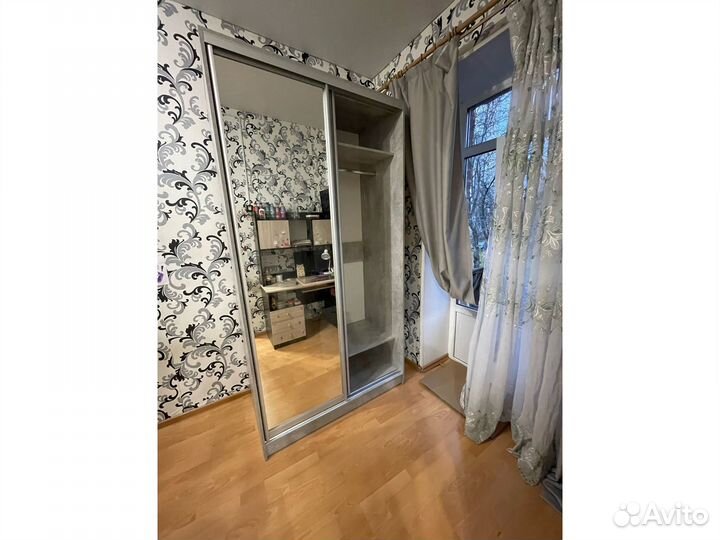 Шкаф купе 130см бетон светлый 1 зеркало