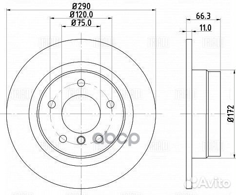 Диск торм. для а/м BMW 1 (F20) (11) /2 (F22) (1