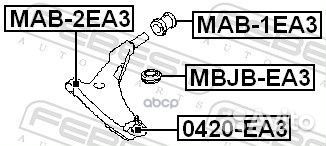 Опора шаровая Mitsubishi Galant/Eclipse 00-02