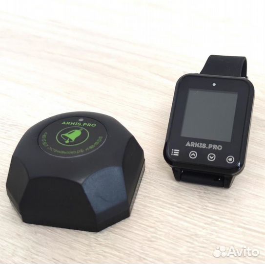 Кнопка вызова официанта модель Бургер и часы Элит