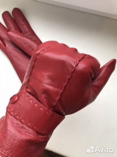 Перчатки женские кожаные 7 размер