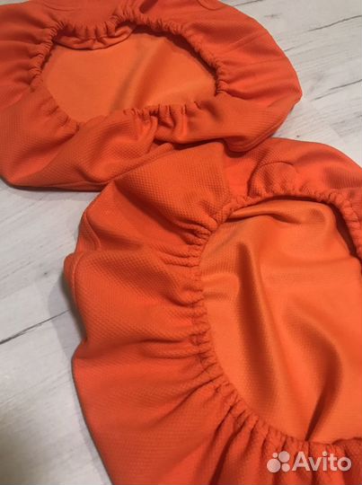 Чехол на компьютерное кресло оранжевый