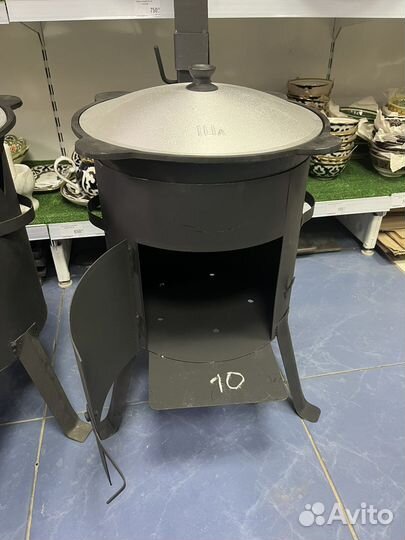 Казаны чугунные Премиум + Печь с трубой + Шумовка