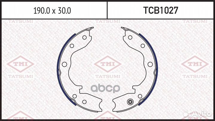 Колодки тормозные барабанные TCB1027 tatsumi