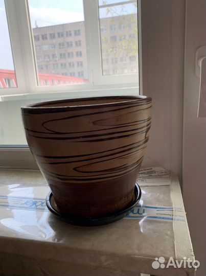 Горшок для цветов керамический