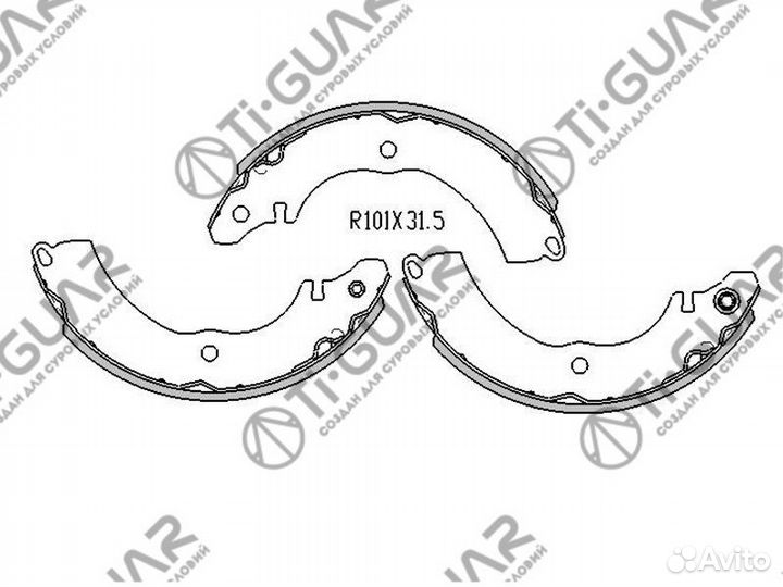 Тормозные колодки TG-6729/FN6729* tiguar mitsu