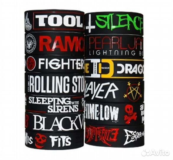 Напульсники силиконовые, с группами