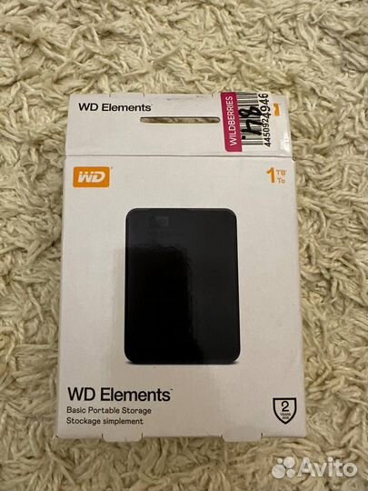 Внешний жесткий диск WD Elements Portable 1 тб
