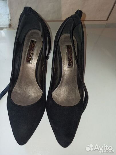 Туфли женские 38 размер черные замшевые
