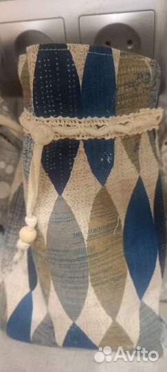 Мешочки из льна на льняной подкладке