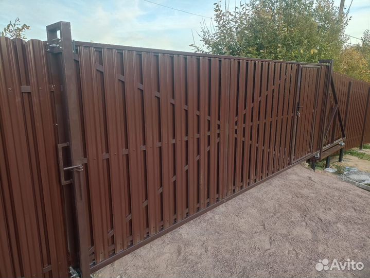 Откатные ворота 4000х1900мм l-5051