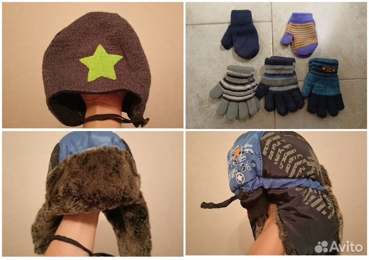 Шапка зима лесси 50-52 раз.3 года +варежки перчатк