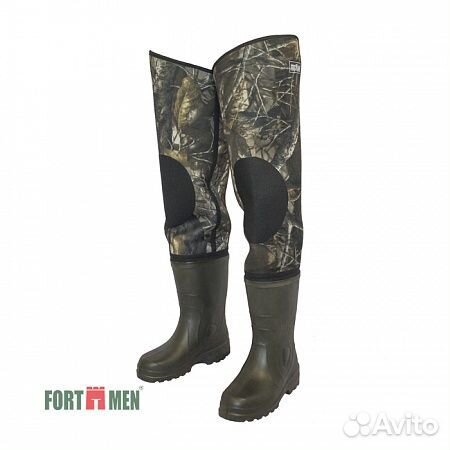 Сапоги для рыбалки из неопрена камуфлированной
