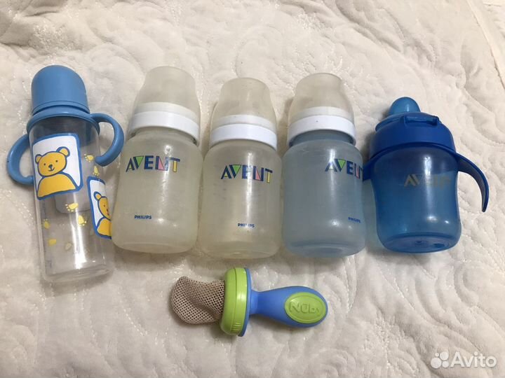 Бутылочки авент с сосками и поильник avent