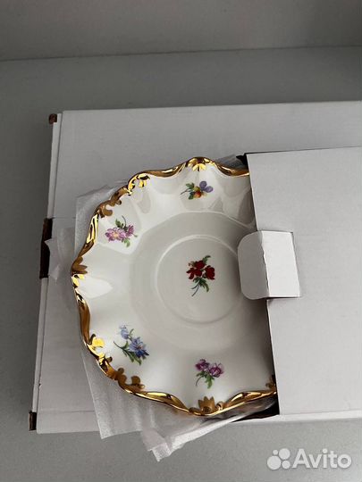 Фарфоровый сервиз мейсенский букет