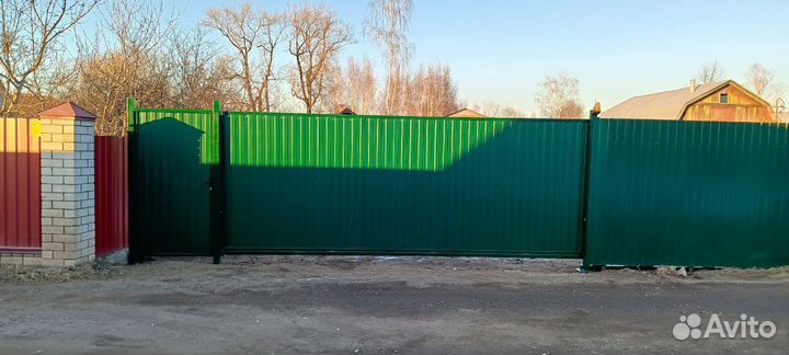 Откатные ворота с установкой