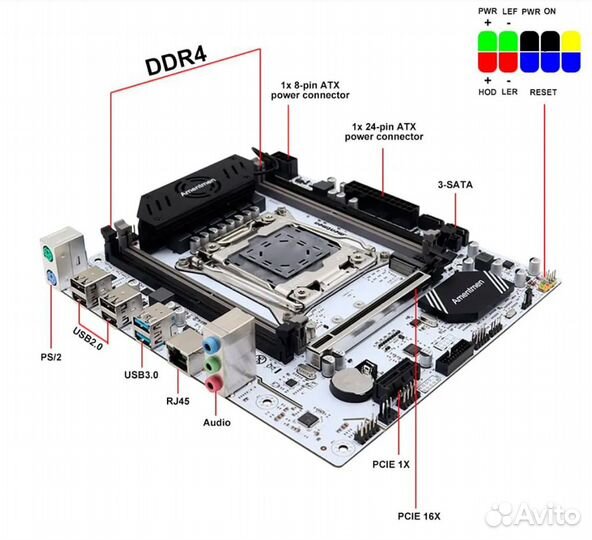 Комплект плата 2011v3 + Xeon e5-2680v3 + 16Gb