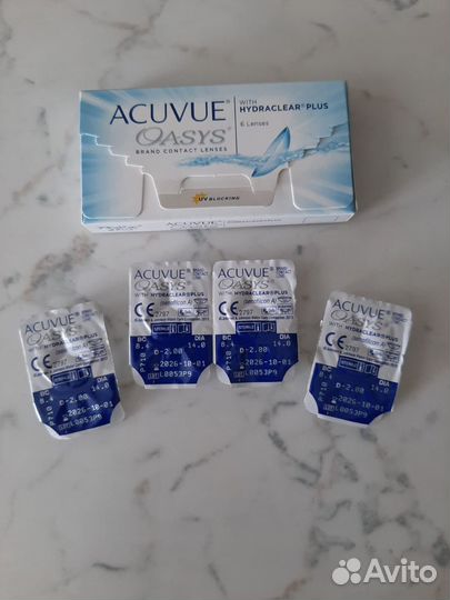 Линзы Акувью новые -2,00 или обмен Acuvue Oasys